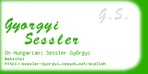 gyorgyi sessler business card
